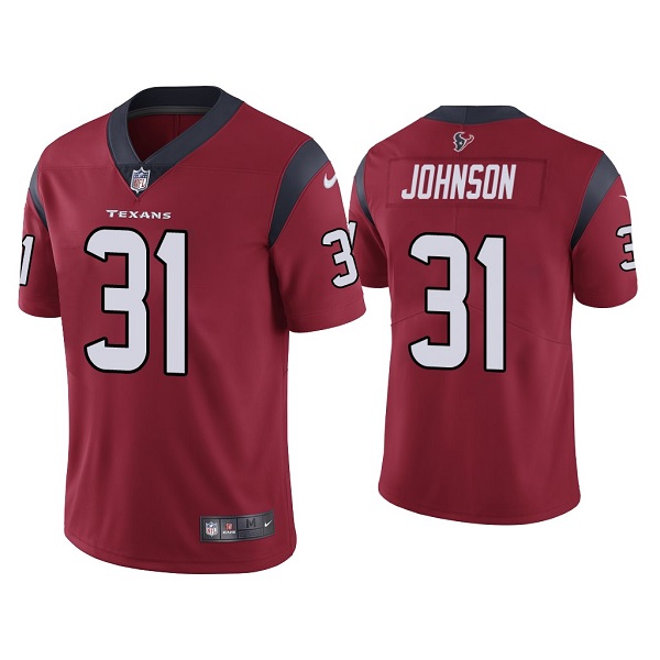 Men's Houston Texans #31 David Johnson New Red Vapor Untouchable Limited Stitched Jersey